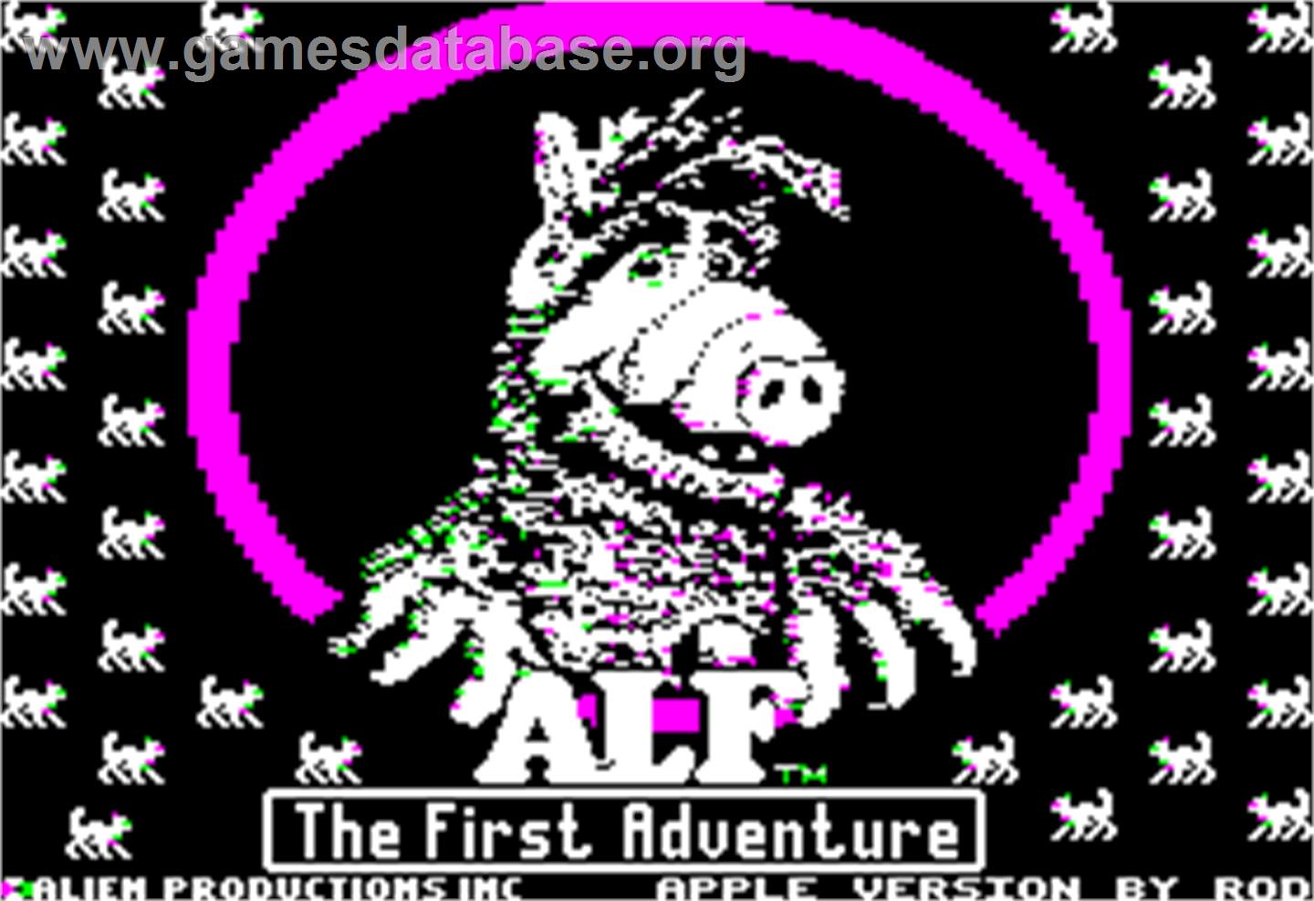 ALF: The First Adventure - Apple II - Artwork - Title Screen