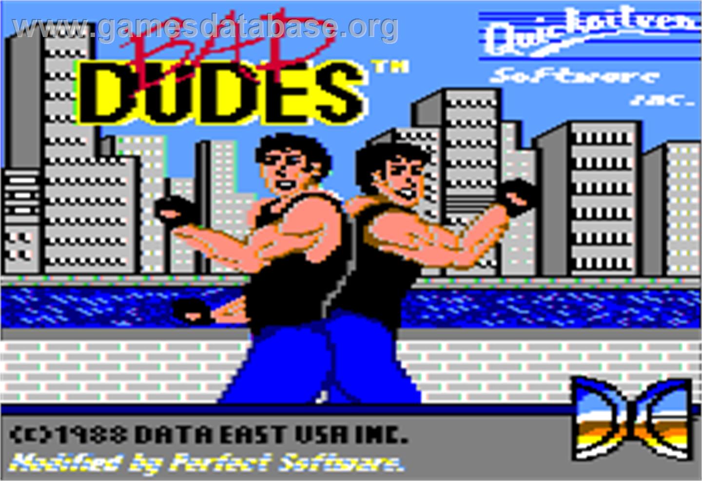 Bad Dudes - Apple II - Artwork - Title Screen