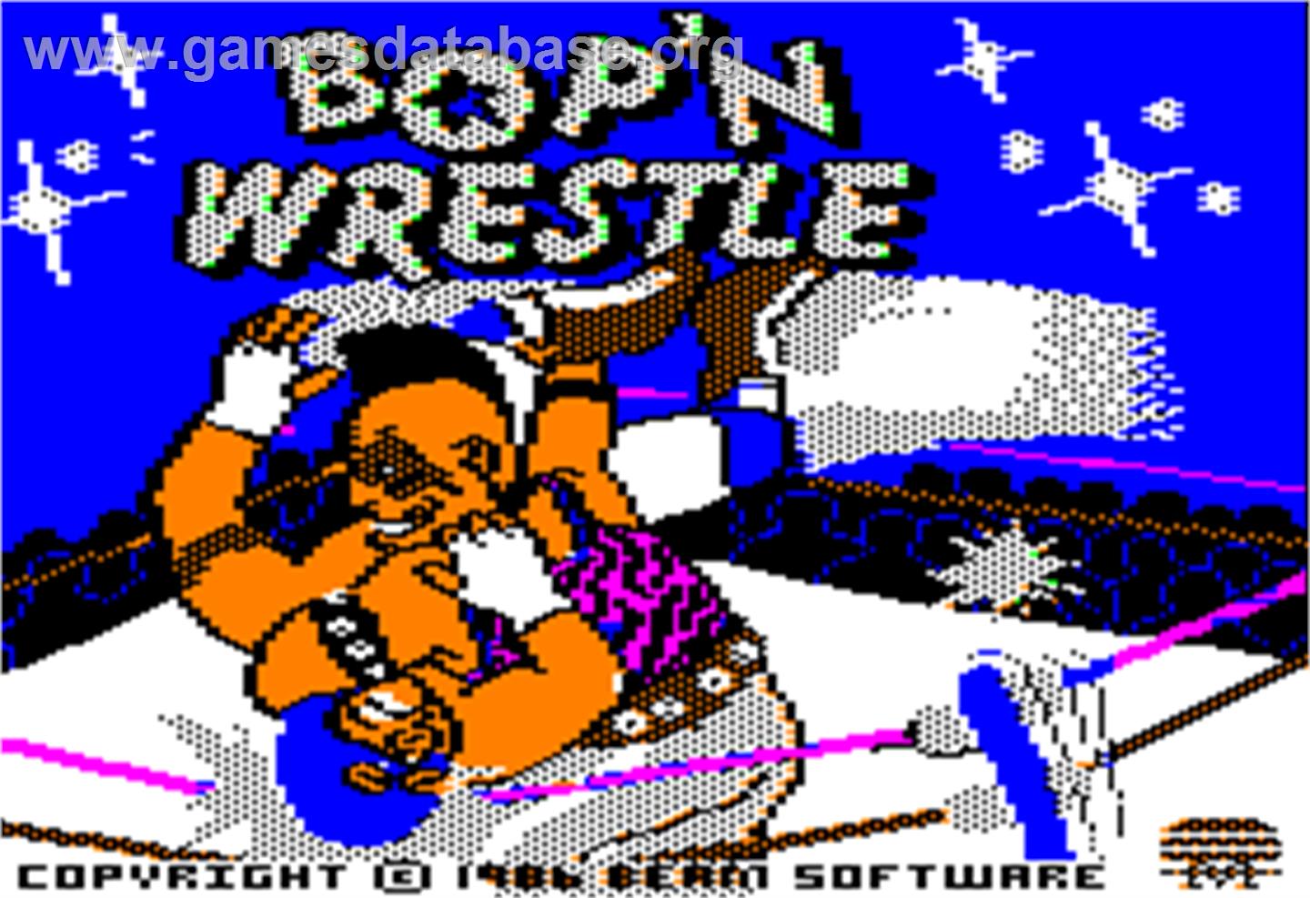Bop 'n Wrestle - Apple II - Artwork - Title Screen