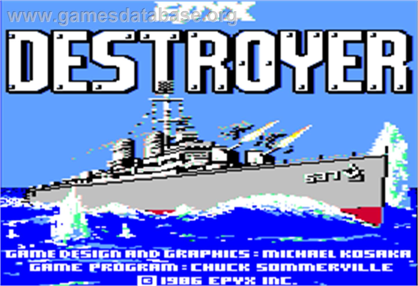 Destroyer - Apple II - Artwork - Title Screen