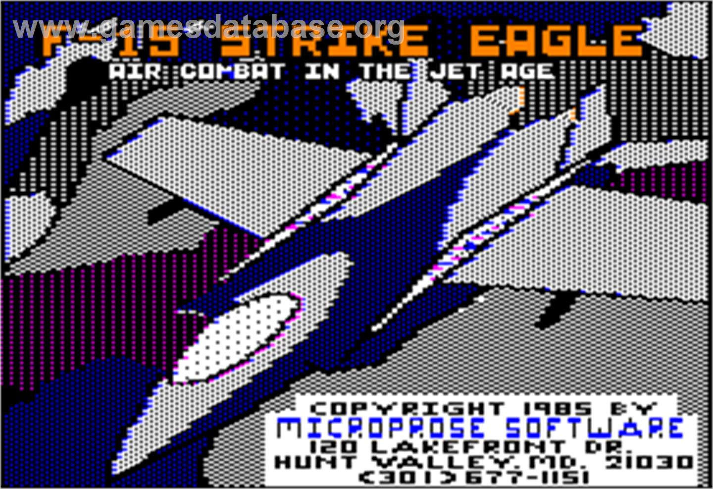 F-15 Strike Eagle - Apple II - Artwork - Title Screen