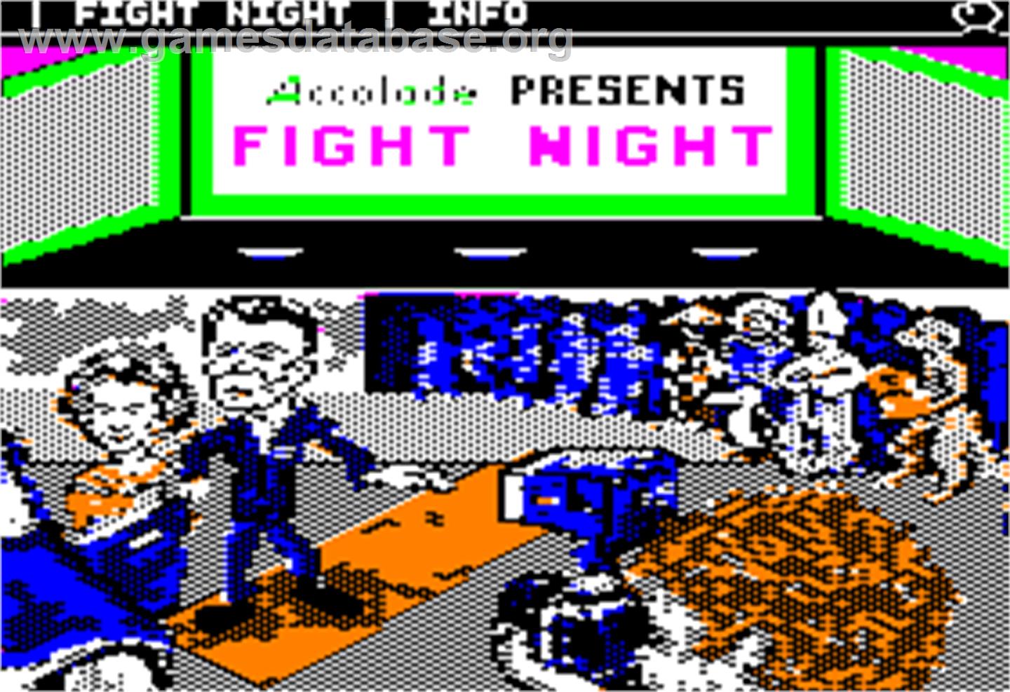Fight Night - Apple II - Artwork - Title Screen