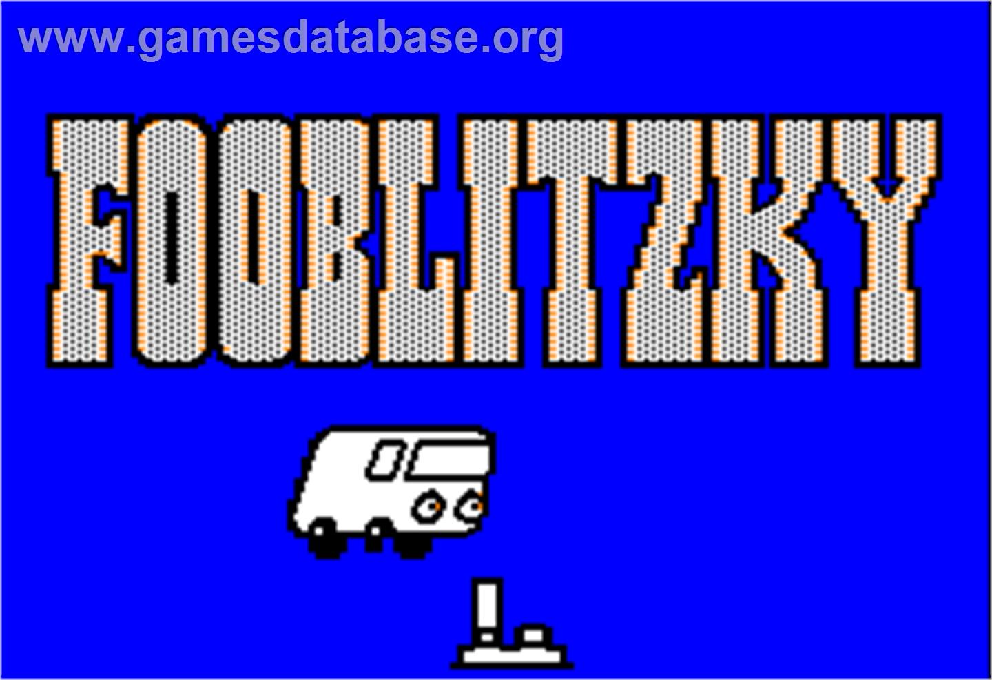 Fooblitzky - Apple II - Artwork - Title Screen