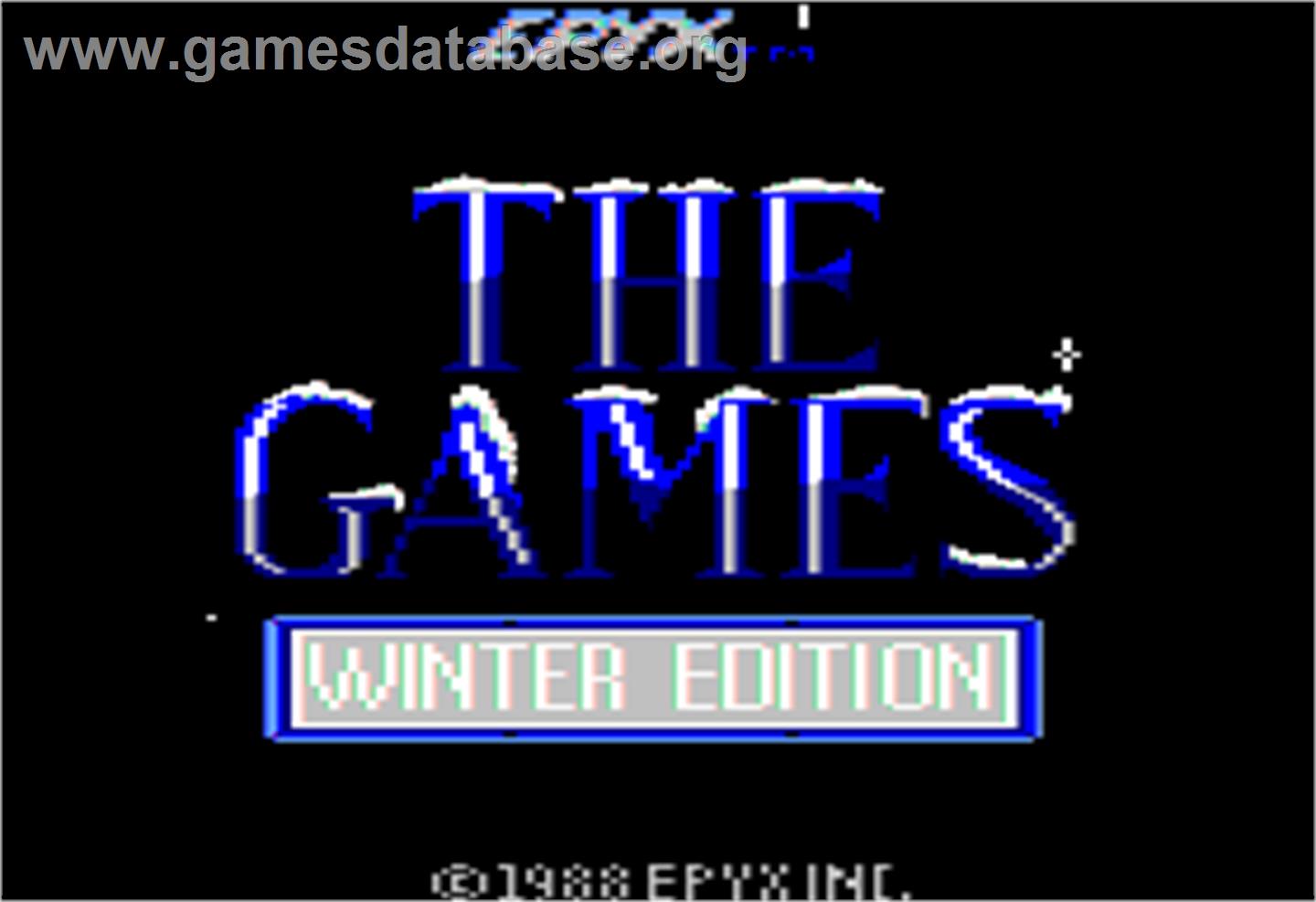 Games: Winter Edition - Apple II - Artwork - Title Screen