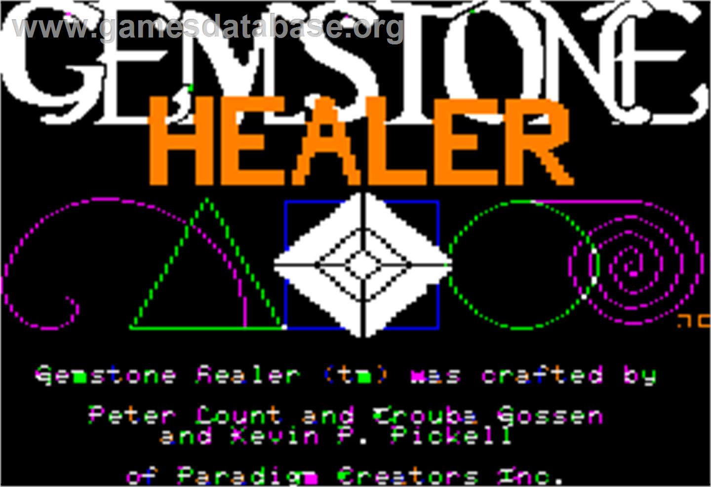 Gemstone Healer - Apple II - Artwork - Title Screen