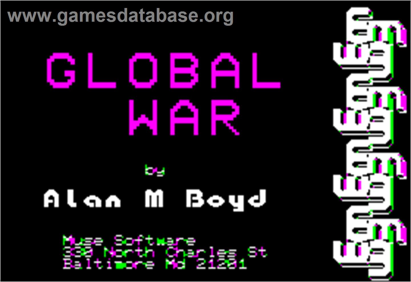 Global War - Apple II - Artwork - Title Screen