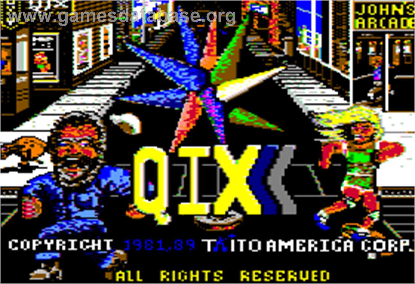Qix - Apple II - Artwork - Title Screen