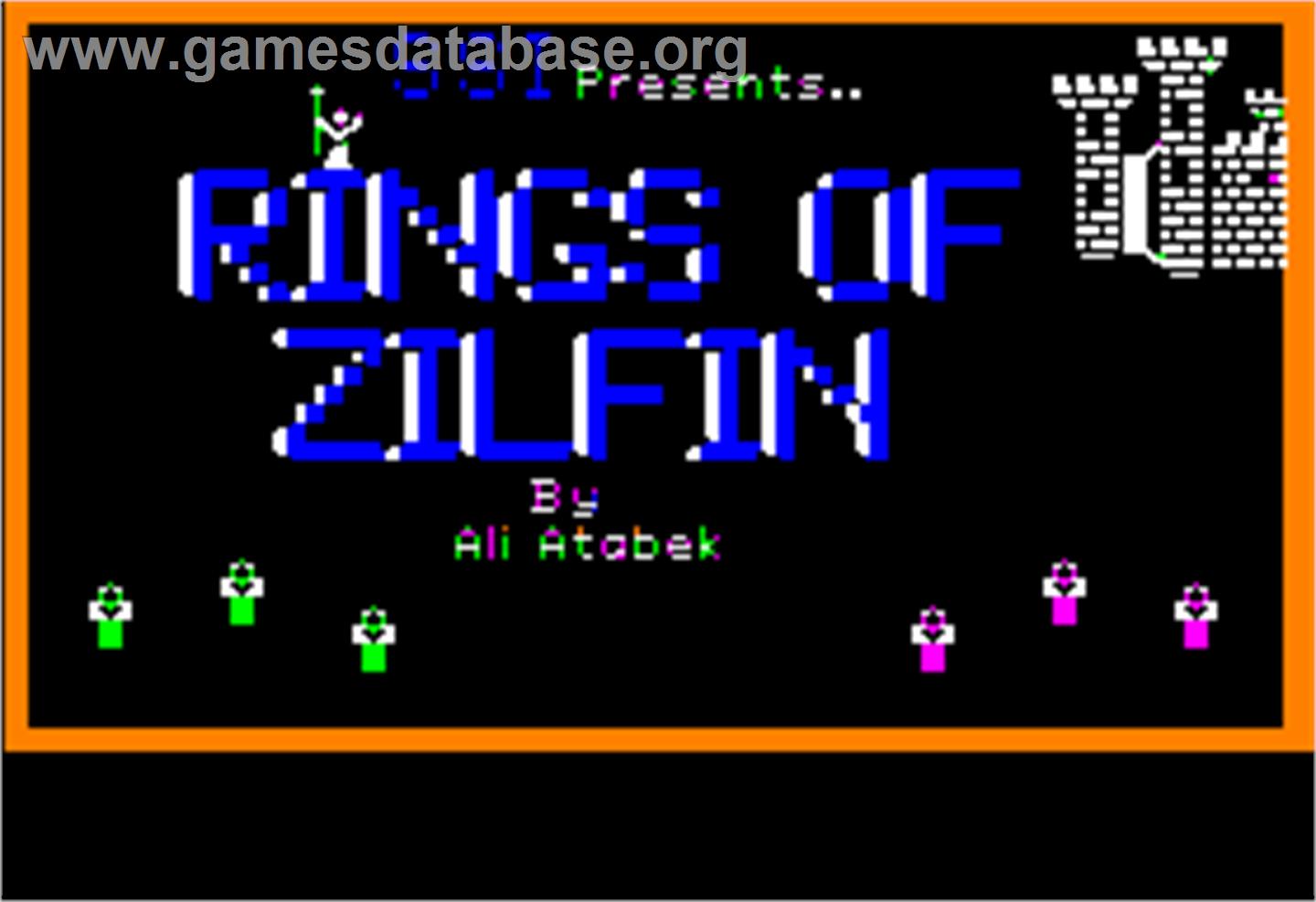 Rings of Zilfin - Apple II - Artwork - Title Screen
