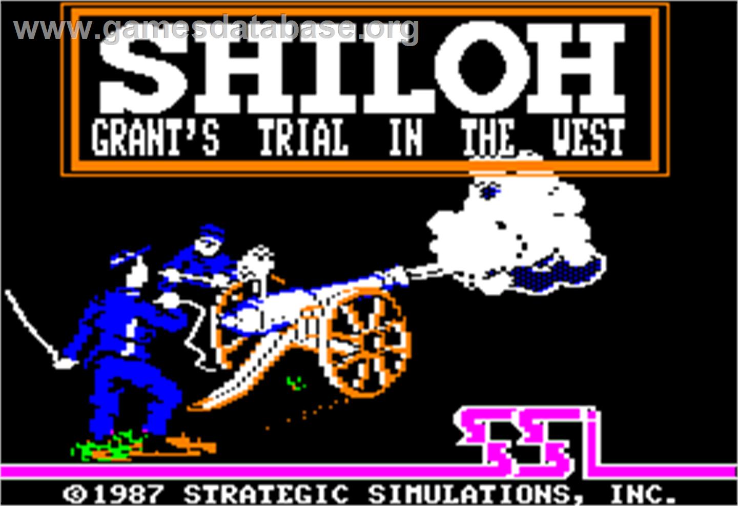 Shiloh: Grant's Trial in the West - Apple II - Artwork - Title Screen