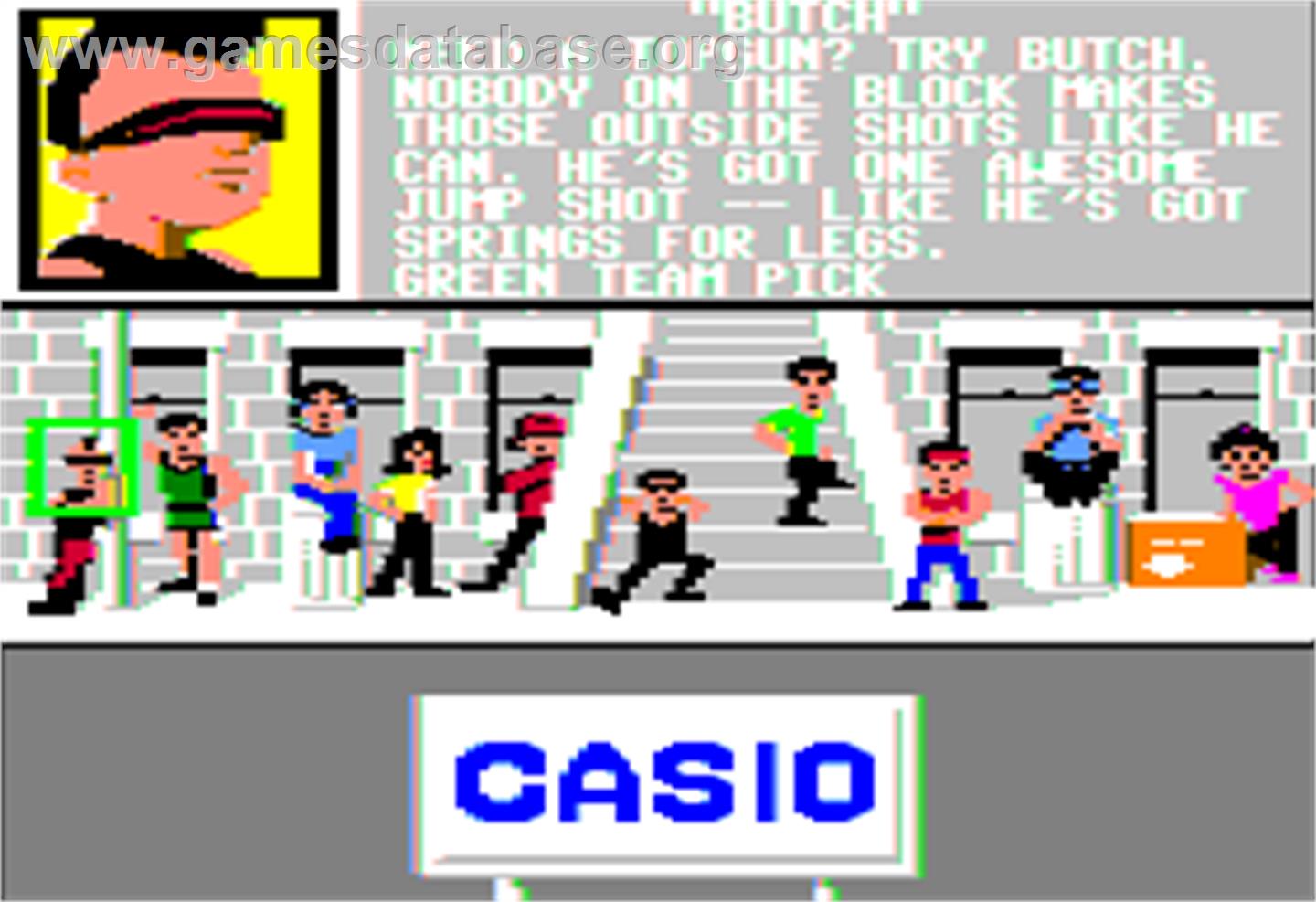Street Sports Basketball - Apple II - Artwork - Title Screen