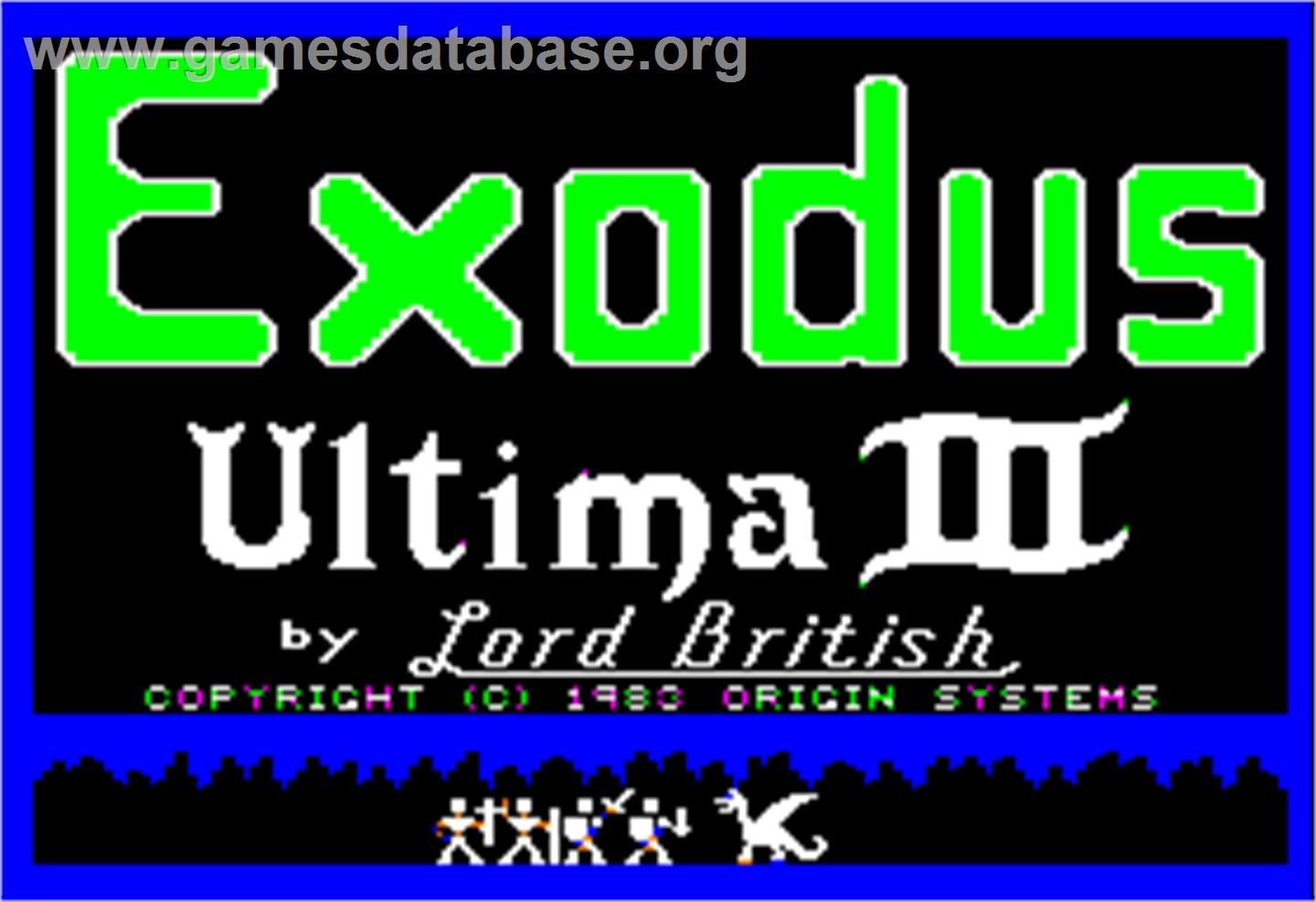 Ultima III: Exodus - Apple II - Artwork - Title Screen