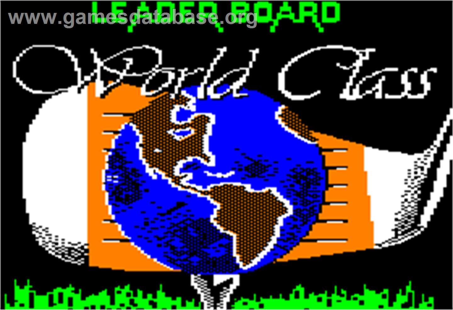 World Class Leaderboard - Apple II - Artwork - Title Screen