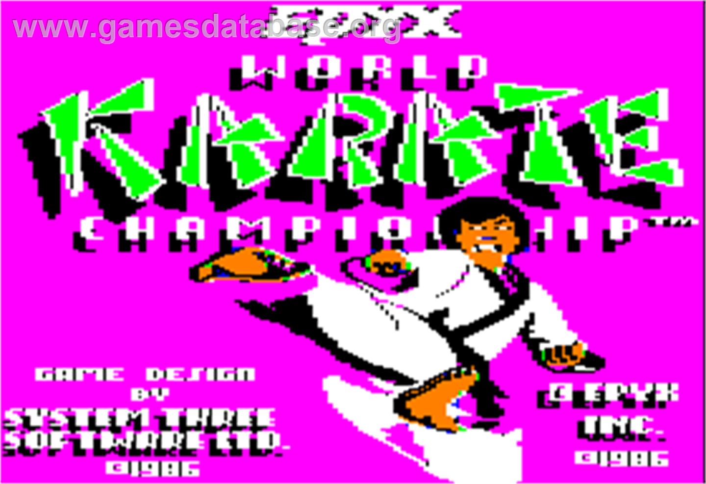 World Karate Championship - Apple II - Artwork - Title Screen