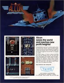 Advert for Alcon on the Arcade.
