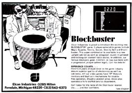Advert for BlockBuster on the Arcade.