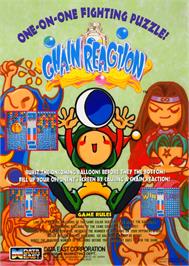 Advert for Chain Reaction on the Arcade.