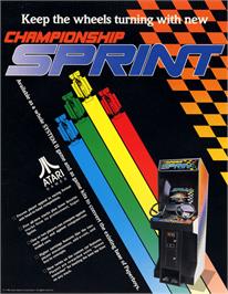 Advert for Championship Sprint on the Arcade.