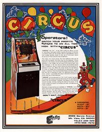 Advert for Circus / Acrobat TV on the Arcade.