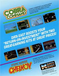 Advert for Cobra-Command on the Arcade.