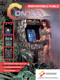 Advert for Contra on the Nintendo Arcade Systems.