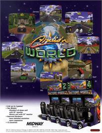 Advert for Cruis'n World on the Arcade.