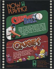 Advert for Curve Ball on the Arcade.