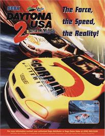 Advert for Daytona USA 2 on the Arcade.