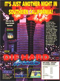 Advert for Die Hard Arcade on the Sega ST-V.