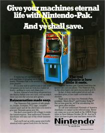 Advert for Donkey Kong 3 on the Nintendo Arcade Systems.