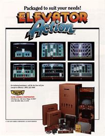 Advert for Elevator Action on the Nintendo NES.