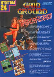 Advert for Gain Ground on the Sega Genesis.