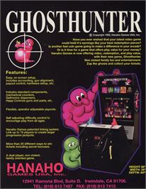 Advert for Ghost Hunter on the Arcade.