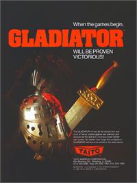 Advert for Gladiator on the Arcade.