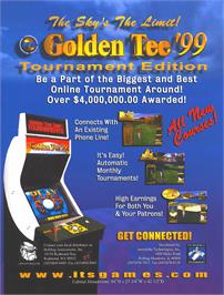 Advert for Golden Tee '99 Tournament on the Arcade.