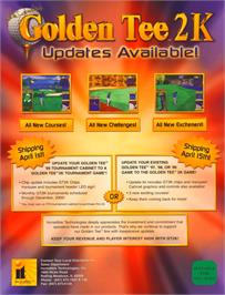 Advert for Golden Tee 2K Tournament on the Arcade.