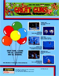 Advert for Great Guns on the Arcade.