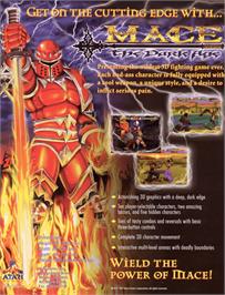 Advert for Mace: The Dark Age on the Arcade.