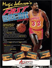 Advert for Magic Johnson's Fast Break on the Amstrad CPC.