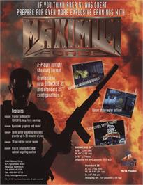 Advert for Maximum Force on the Arcade.
