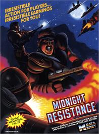 Advert for Midnight Resistance on the Sega Genesis.