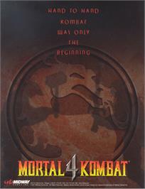 Advert for Mortal Kombat 4 on the Sony Playstation.