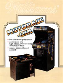 Advert for MotoRace USA on the Arcade.