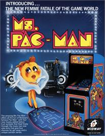 Advert for Ms. Pac-Man Plus on the Arcade.