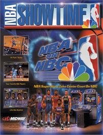 Advert for NBA Showtime: NBA on NBC on the Arcade.