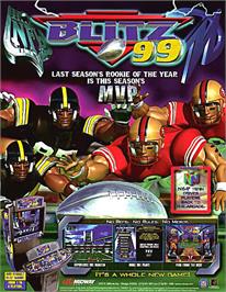 Advert for NFL Blitz '99 on the Arcade.