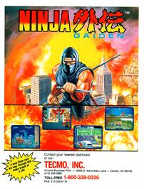 Advert for Ninja Gaiden on the Sega Master System.
