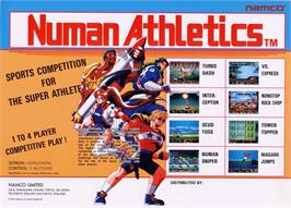Advert for Numan Athletics on the Arcade.