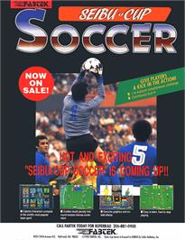 Advert for Olympic Soccer '92 on the Arcade.