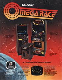Advert for Omega Race on the Commodore 64.