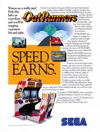 Advert for OutRunners on the Arcade.